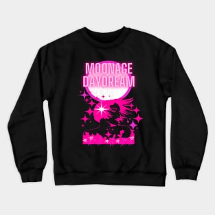 moonage daydream in neon Crewneck Sweatshirt